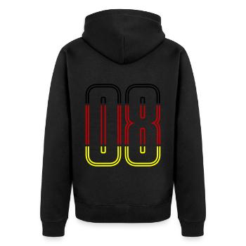 8 Symbole numérique Allemagne - Veste à capuche bio Premium Unisexe - noir - Dos - Nico (187cm)