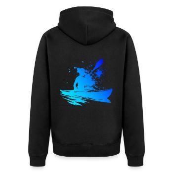 Kayak Kayak Canoë Femmes Hommes Kayak - Veste à capuche bio Premium Unisexe - noir - Dos - Nico (187cm)