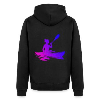 Women's Kayak Kayaking Canoe Men's Kayak - Unisex Premium Organic Zip Hoodie - black - Back - Nico (187cm)