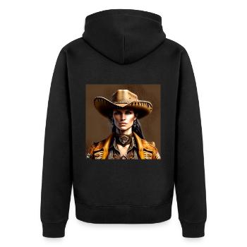 Un nouveau shérif est en ville - Veste à capuche bio Premium Unisexe - noir - Dos - Nico (187cm)