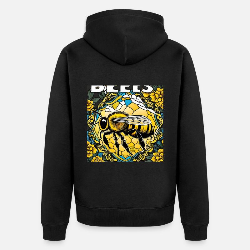 Abeille bourdonnante - Veste à capuche bio Premium Unisexe - noir