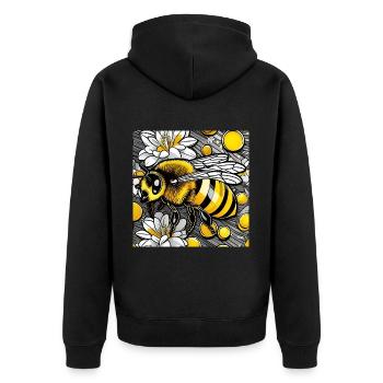 Abeille mignonne - Veste à capuche bio Premium Unisexe - noir - Dos - Nico (187cm)