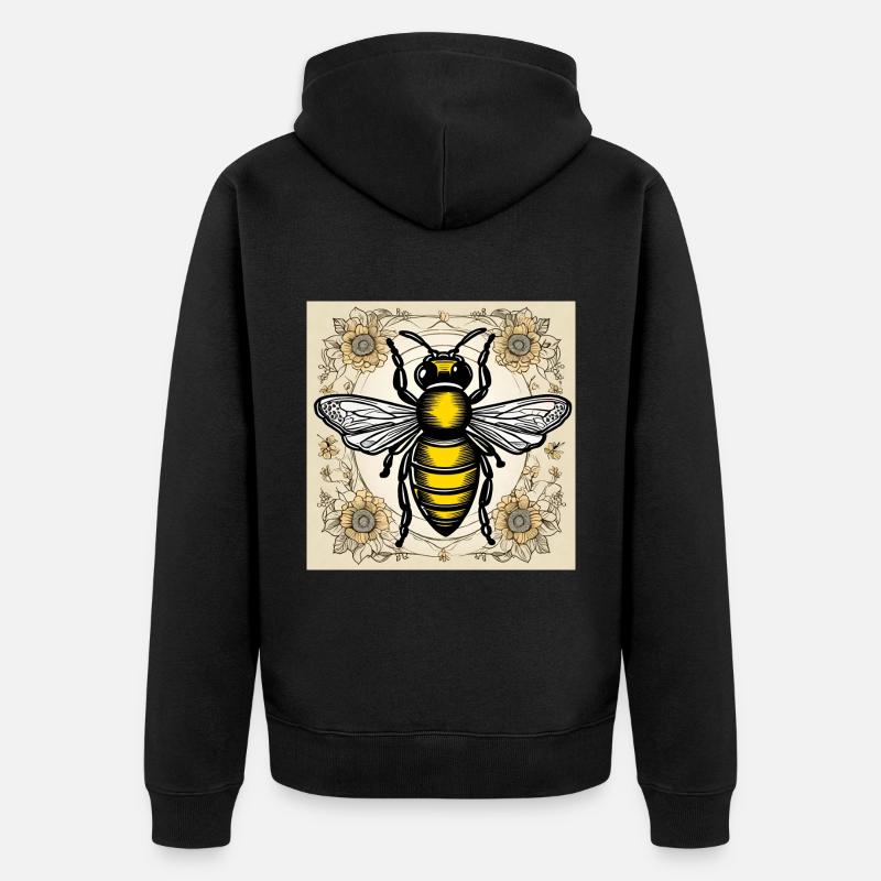 Abeille - Veste à capuche bio Premium Unisexe - noir