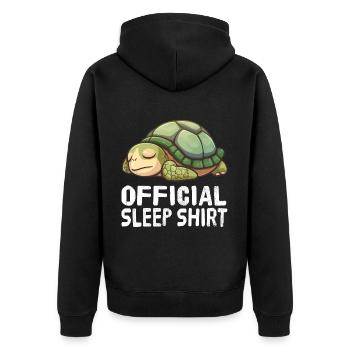 Chemise de nuit officielle Turtle - Veste à capuche bio Premium Unisexe - noir - Dos - Nico (187cm)