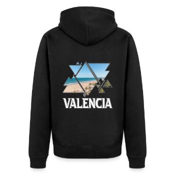 Valence Espagne Ville Skyline Vacances Amour - Veste à capuche bio Premium Unisexe - noir - Dos - Nico (187cm)