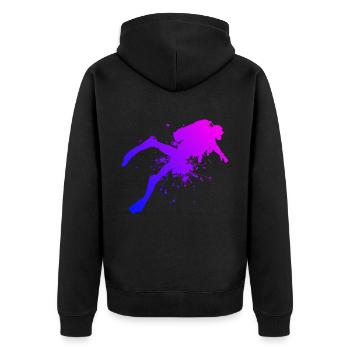 Plongée Plongée Libre Plongée Plongée Hommes - Veste à capuche bio Premium Unisexe - noir - Dos - Nico (187cm)