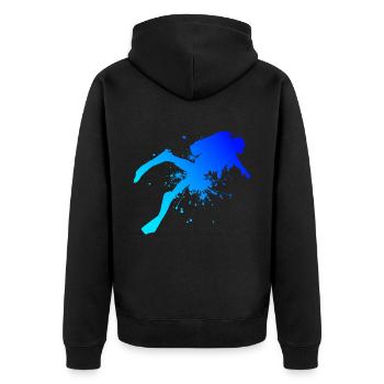 Diver Women Divers Scuba Divers Diving - Unisex Premium Organic Zip Hoodie - black - Back - Nico (187cm)
