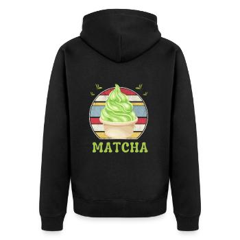 SUMMER MATCHA ICE CREAM - Veste à capuche bio Premium Unisexe - noir - Dos - Nico (187cm)