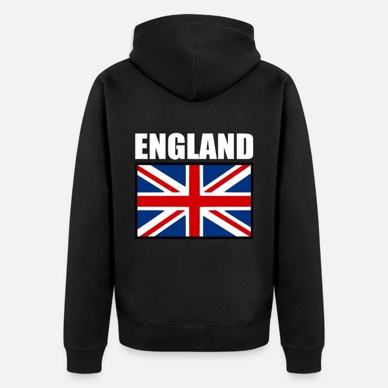 angleterre - Veste à capuche bio Premium Unisexe - noir