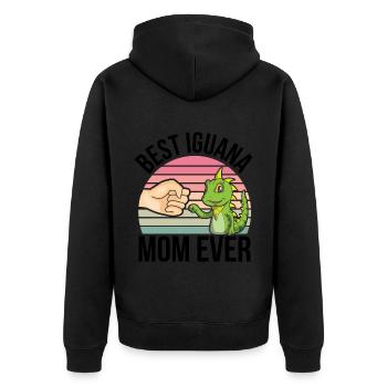 Iguane - Veste à capuche bio Premium Unisexe - noir - Dos - Nico (187cm)