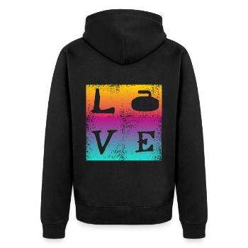 Cher curling - Veste à capuche bio Premium Unisexe - noir - Dos - Nico (187cm)