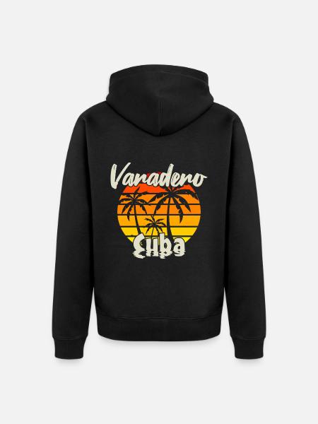 Varadero Cuba Sunset - Unisex Premium Organic Zip Hoodie - black