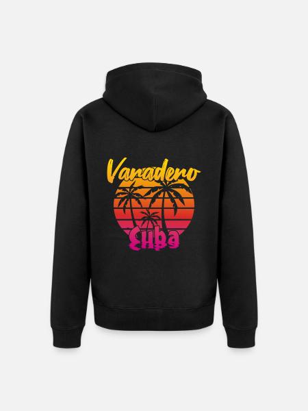 Varadero Cuba Sunset - Unisex Premium Organic Zip Hoodie - black