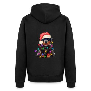 Chien de Noël - Veste à capuche bio Premium Unisexe - noir - Dos - Nico (187cm)