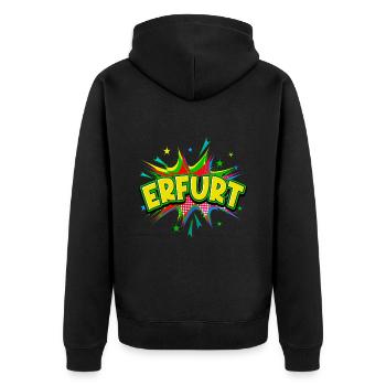 Erfurt Germany City Pop Art Comic Art - Unisex Premium Organic Zip Hoodie - black - Back - Nico (187cm)