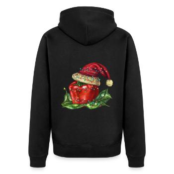 Poivrons de Noël - Veste à capuche bio Premium Unisexe - noir - Dos - Nico (187cm)
