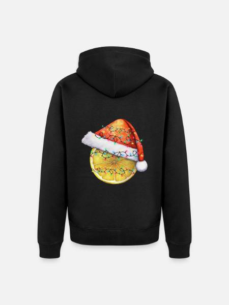 Citron de Noël - Veste à capuche bio Premium Unisexe - noir