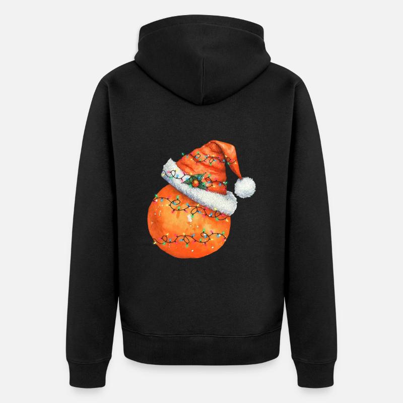 Noël Orange - Veste à capuche bio Premium Unisexe - noir