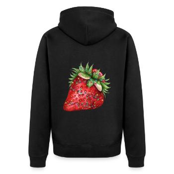 Fraise de Noël - Veste à capuche bio Premium Unisexe - noir - Dos - Nico (187cm)