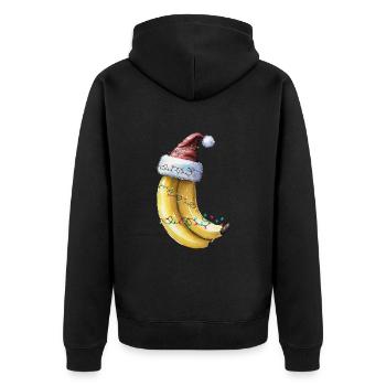 Banane de Noël - Veste à capuche bio Premium Unisexe - noir - Dos - Nico (187cm)