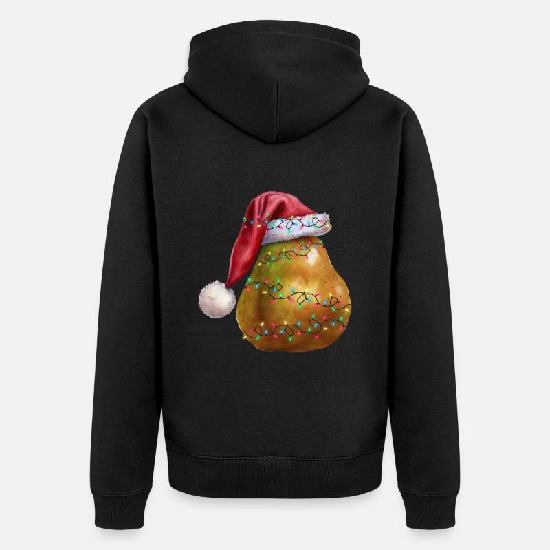 Poire de Noël - Veste à capuche bio Premium Unisexe - noir