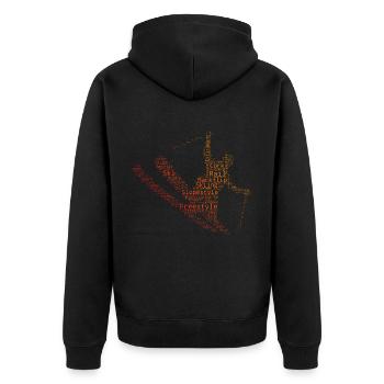 Freestyle Ski Ski Freestyle Slopestyle Damen - Unisex Premium Bio Zip Hoodie - Schwarz - Hinten - Nico (187cm)