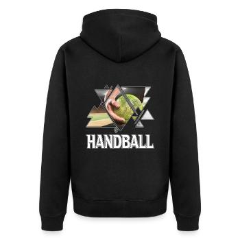 Handball Handball Joueur Handball Sport Fan - Veste à capuche bio Premium Unisexe - noir - Dos - Nico (187cm)