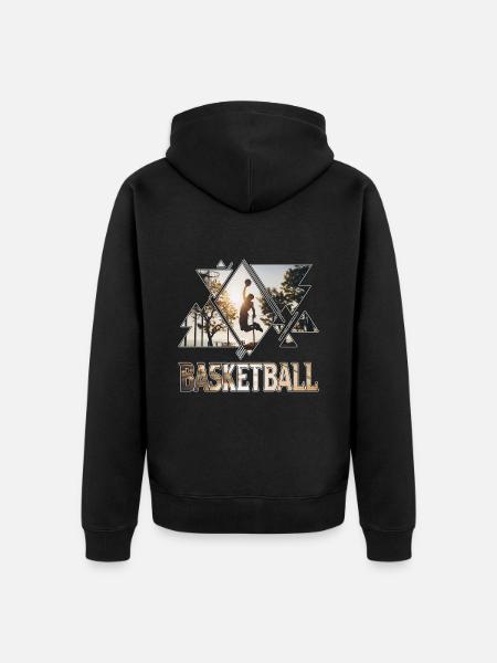Basketteur Basketteur Sport Triangle - Veste à capuche bio Premium Unisexe - noir