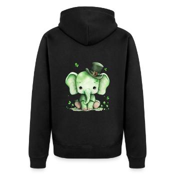 St Paddy’s St Patricksday St Patrick Day - Veste à capuche bio Premium Unisexe - noir - Dos - Nico (187cm)