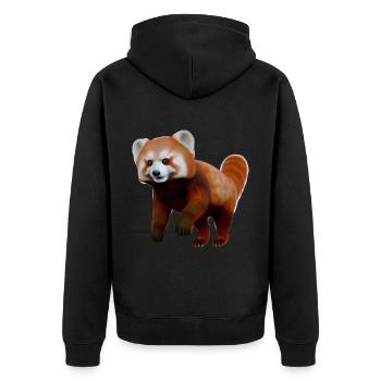 Petit panda - Veste à capuche bio Premium Unisexe - noir - Dos - Nico (187cm)