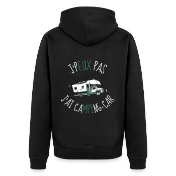 j'peux pas j'ai camping-car - Veste à capuche bio Premium Unisexe - noir - Dos - Nico (187cm)