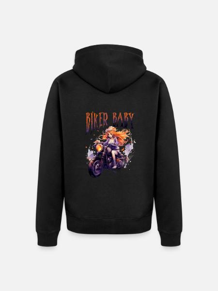 Halloween Pumpkin Horror - Unisex Premium Organic Zip Hoodie - black