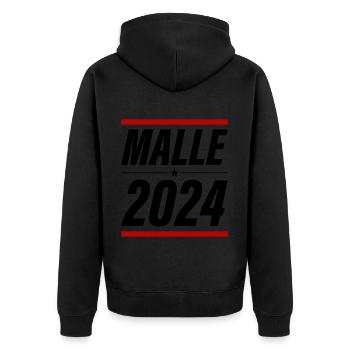Malle 2024 - Veste à capuche bio Premium Unisexe - noir - Dos - Nico (187cm)
