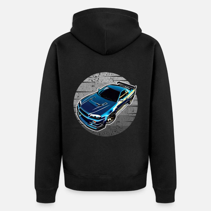 Jdm / Tuning / Turbocompresseur / Jantes / Chiptuning - Veste à capuche bio Premium Unisexe - noir
