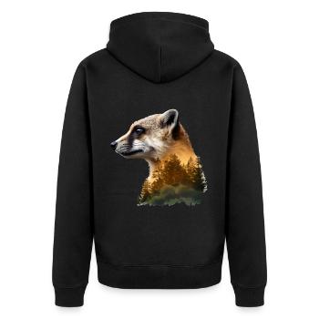 Suricate - Veste à capuche bio Premium Unisexe - noir - Dos - Nico (187cm)