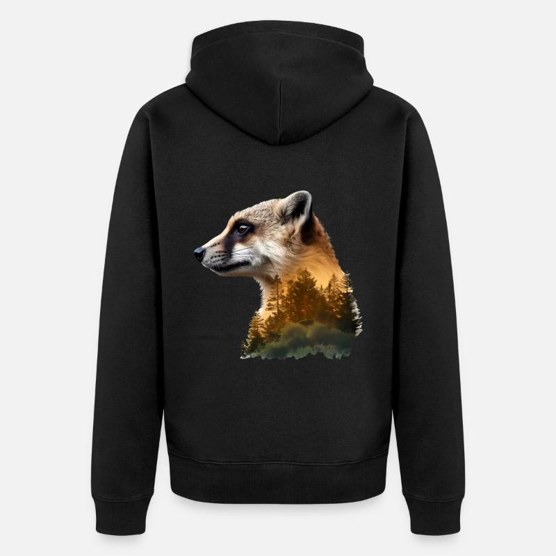 Suricate - Veste à capuche bio Premium Unisexe - noir