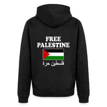 Free palestine - Veste à capuche bio Premium Unisexe - noir - Dos - Nico (187cm)