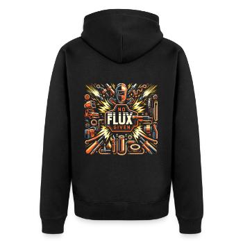 Pas de flux donné 17 - Veste à capuche bio Premium Unisexe - noir - Dos - Nico (187cm)