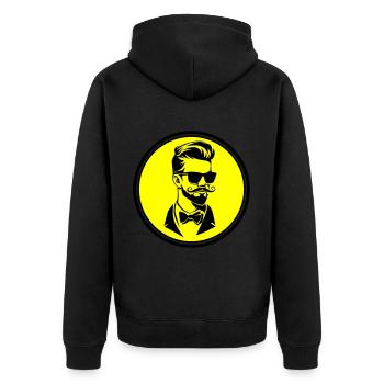 Groom Wedding Cool - Unisex Premium Organic Zip Hoodie - black - Back - Nico (187cm)