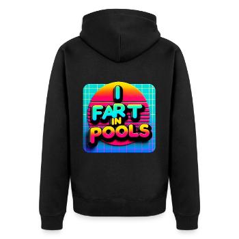 Je Pète Dans Les Piscines 5 - Veste à capuche bio Premium Unisexe - noir - Dos - Nico (187cm)