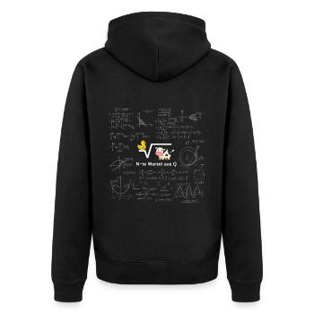 N-te Wurzel aus Q Mathe Mathematiker - Unisex Premium Bio Zip Hoodie - Schwarz - Hinten - Nico (187cm)