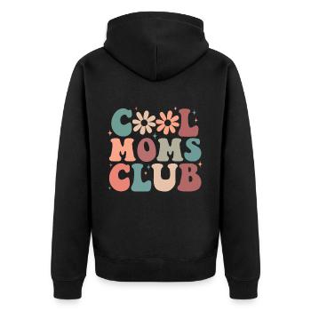 Cool Moms Club Drôle Rétro Groovy Maman Maman - Veste à capuche bio Premium Unisexe - noir - Dos - Nico (187cm)