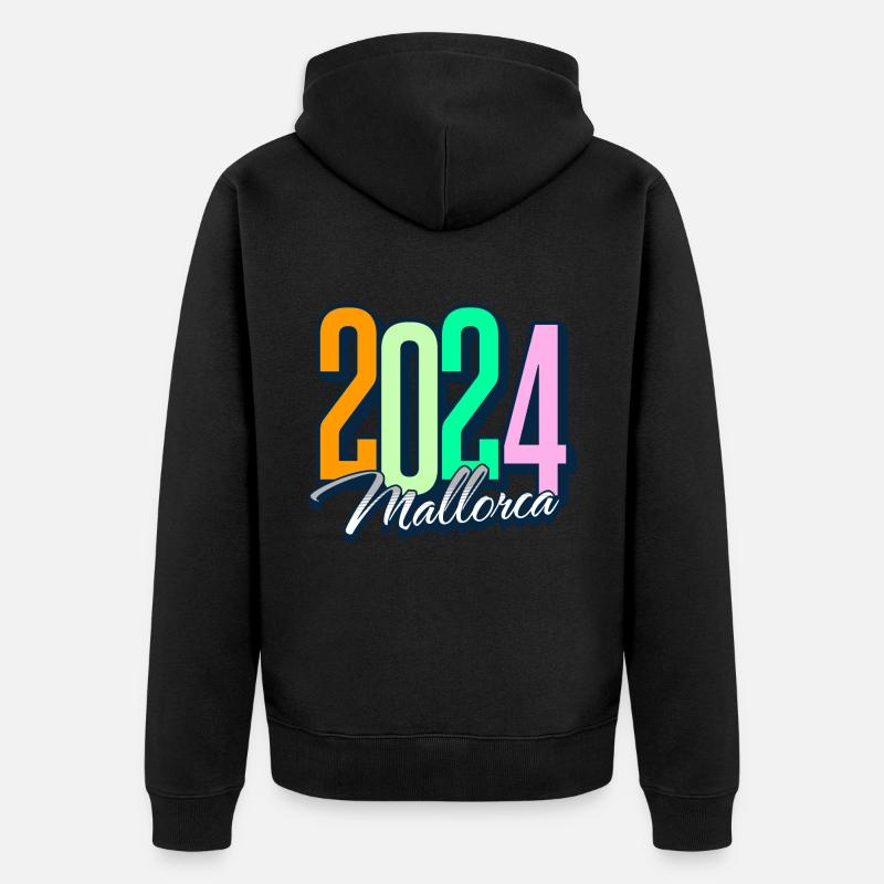 Mallorca 2024 - Unisex Premium Bio Zip Hoodie - Schwarz
