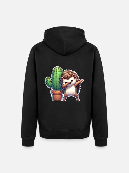 Cactus hérisson - Veste à capuche bio Premium Unisexe - noir