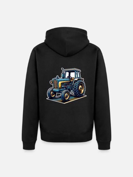 Tractor - Unisex Premium Organic Zip Hoodie - black
