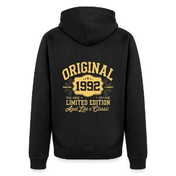 Original 1992 - Birthday 1992 Classic Edition - Unisex Premium Organic Zip Hoodie - black - Back - Nico (187cm)