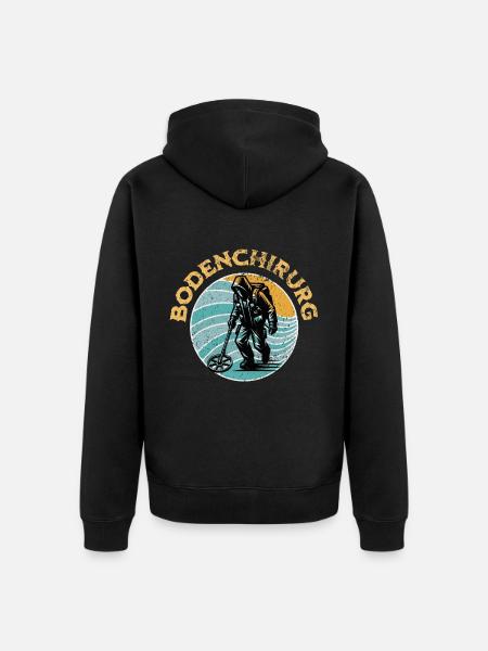 Probing Metal Detector - Unisex Premium Organic Zip Hoodie - black