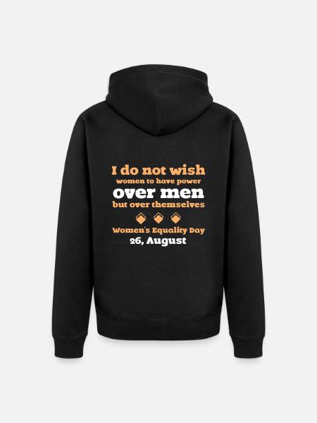 Women's Equality Day - Unisex Premium Organic Zip Hoodie - black