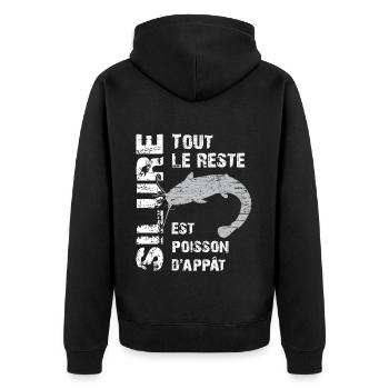Pêche au silure Tout le reste est poisson d'appât - Veste à capuche bio Premium Unisexe - noir - Dos - Nico (187cm)