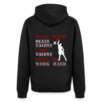 Basketteur basketteur joueur de cerceau lancer des sports - Veste à capuche bio Premium Unisexe - noir - Dos - Nico (187cm)